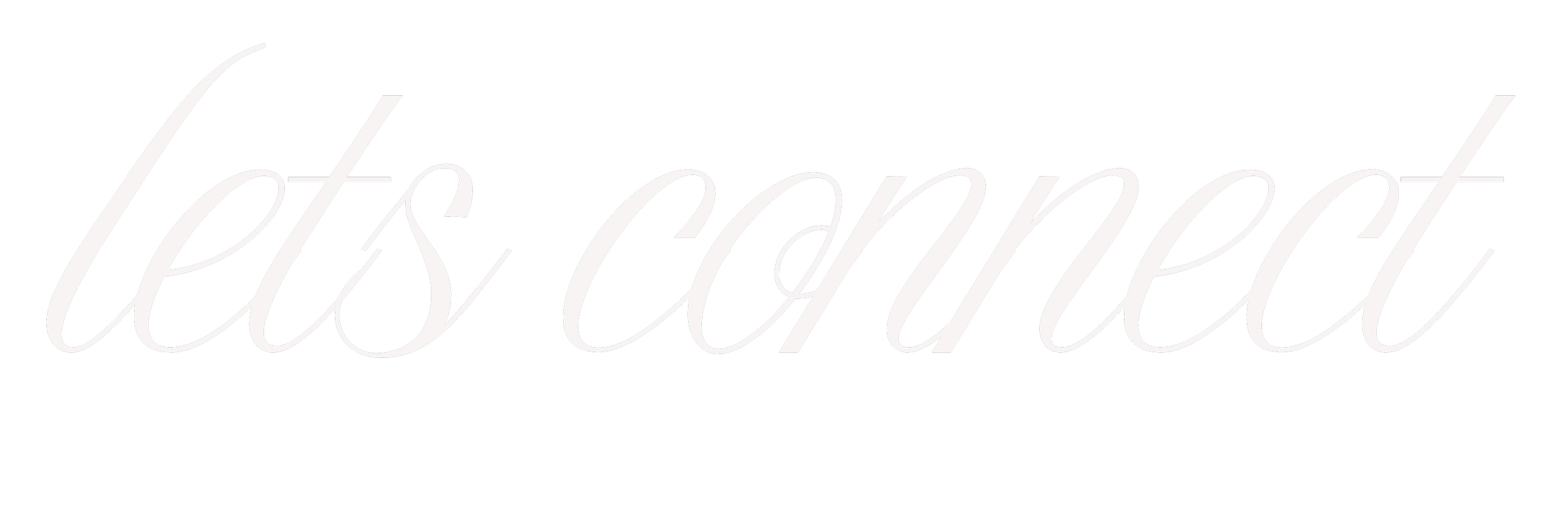 Text in cursive font on a black background that says "let's connect".