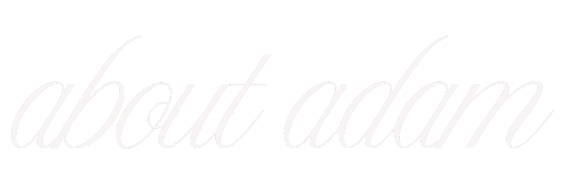 White cursive text on black background that reads "aboutdame"