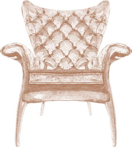 A brown wooden chair with a curved backrest and armrests, supported by four legs.