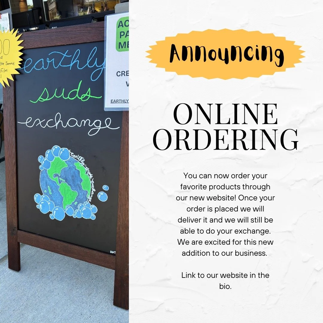 Announcing online ordering! You can now order your favorite products for delivery through our website. 

The link to our website is in our bio, or go to earthlysudseco.com!