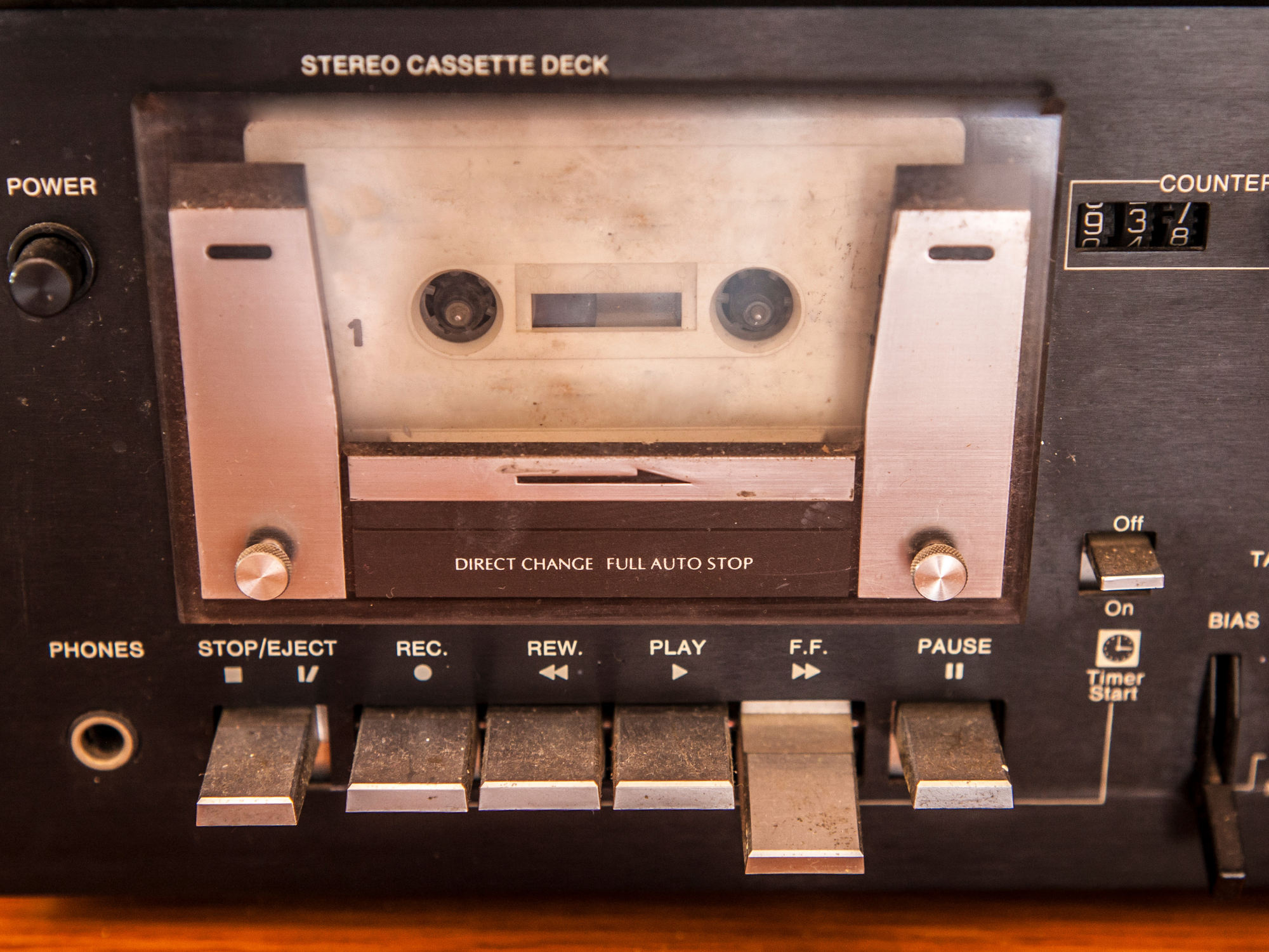 A vintage cassette deck.