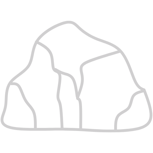 Outline of an irregularly shaped land or park area with street or pathway lines.