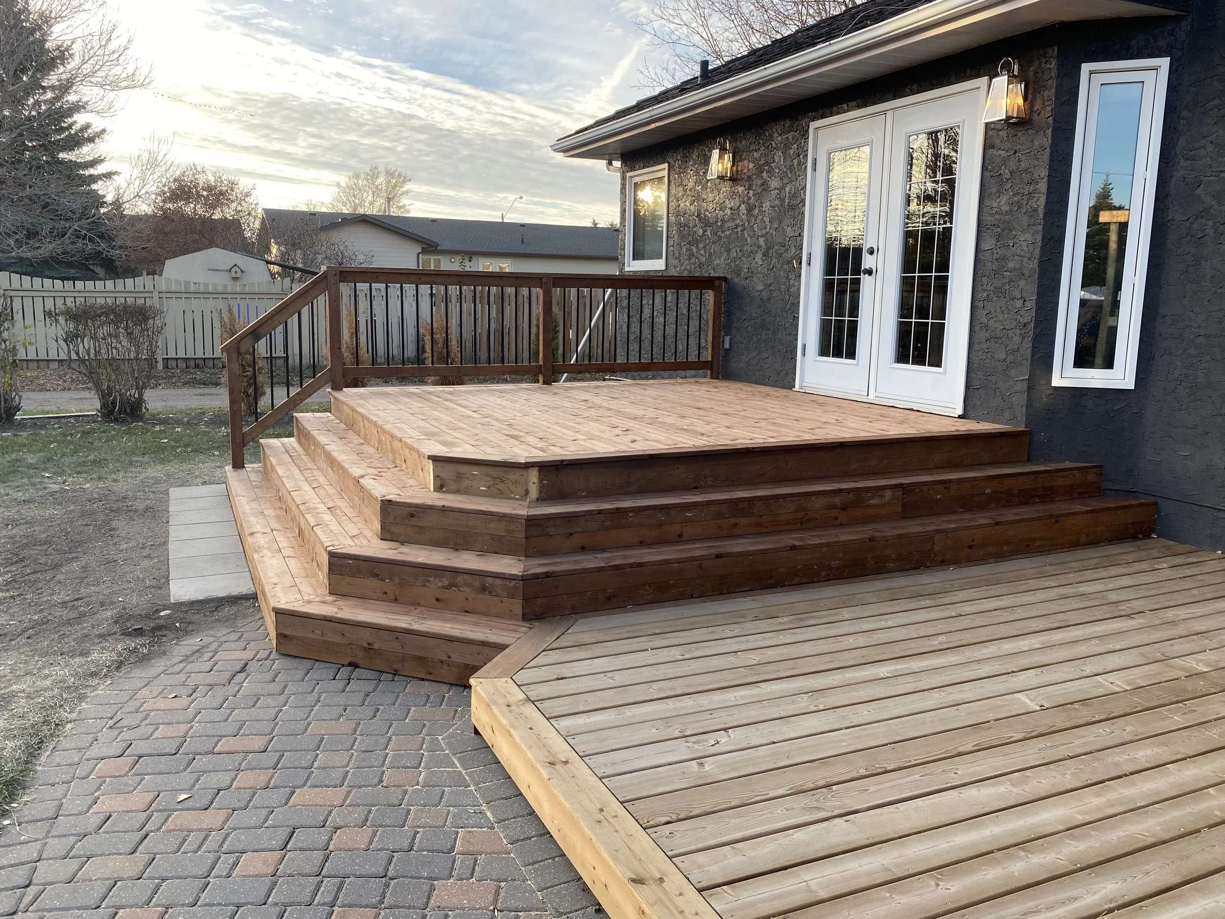 Residential project by LSR Contracting in Saskatoon, Saskatchewan — decks, fences, garages, and basement development