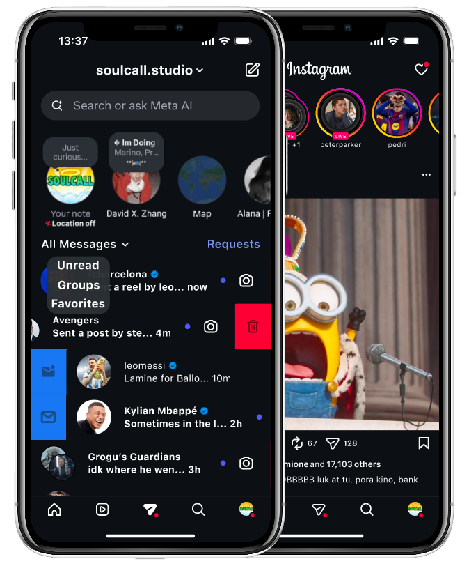 Instagram DM Inbox Redesign