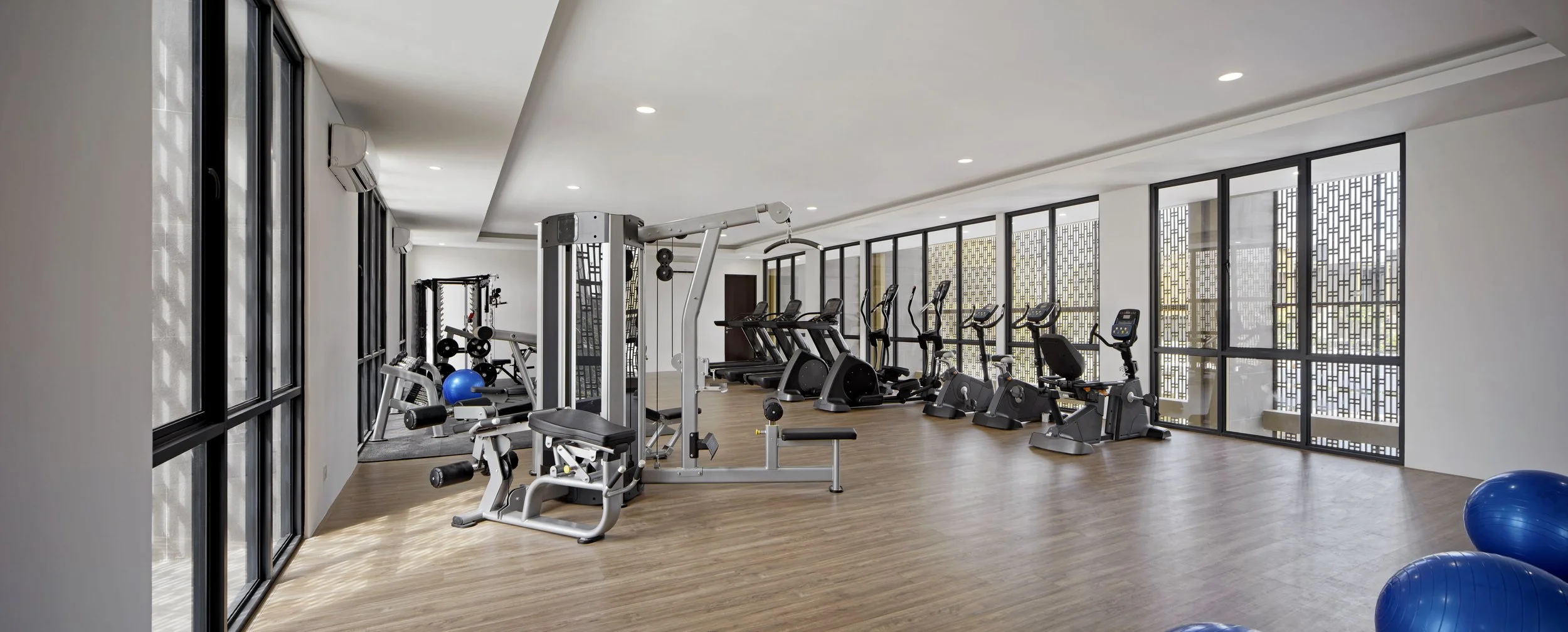 Enchante Club House wellness and fitness area with contemporary interior