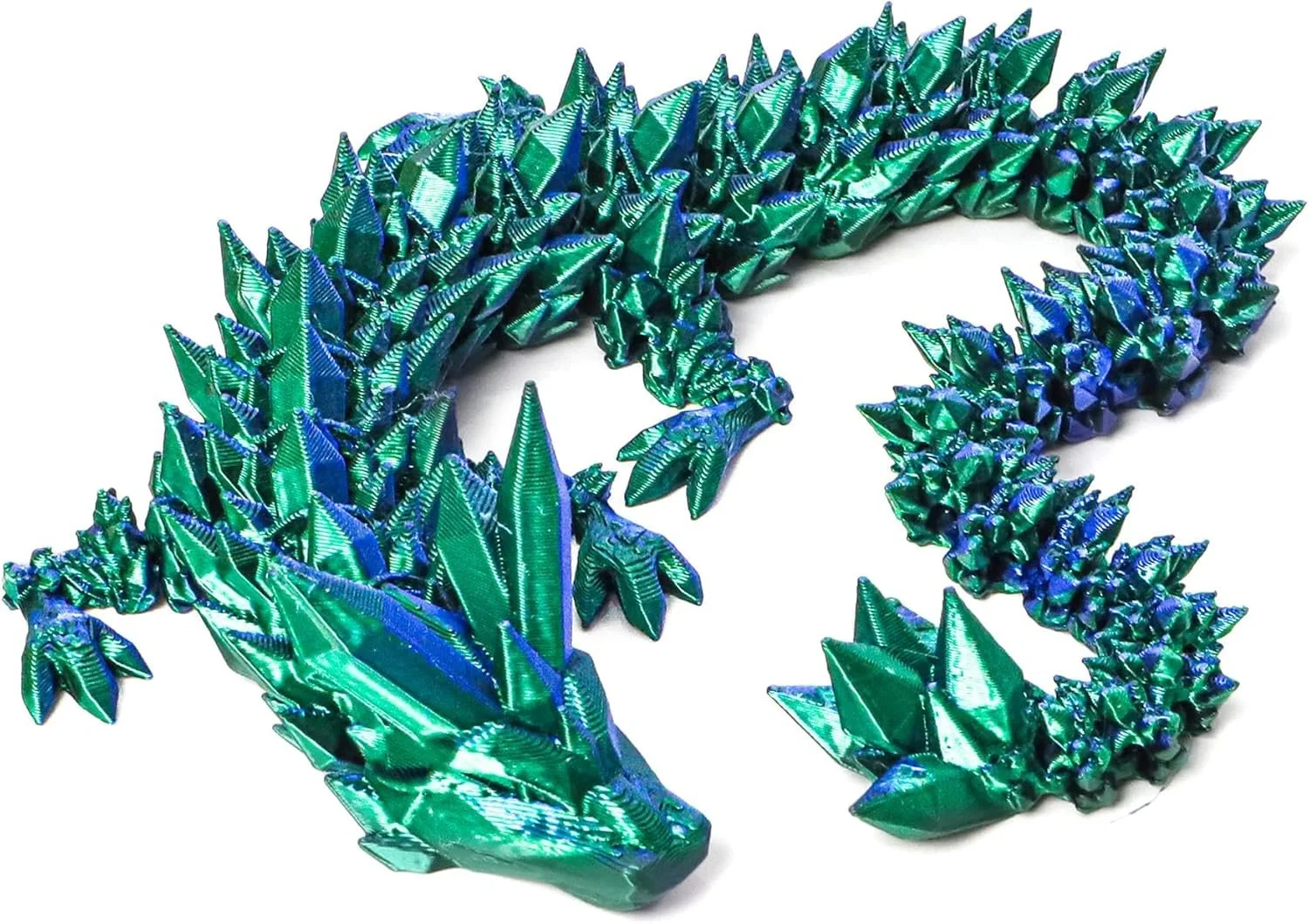 Gradient green and purple articulated Dragon