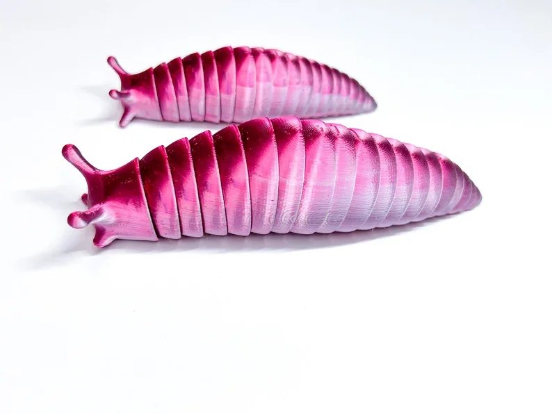 Pink Metallic Articulated Slug