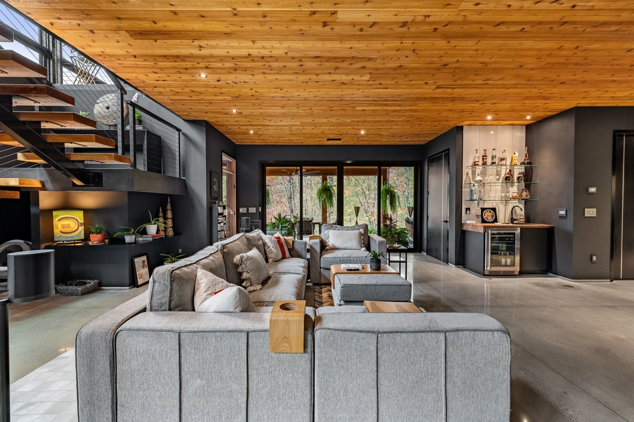 Modern den/family room space 