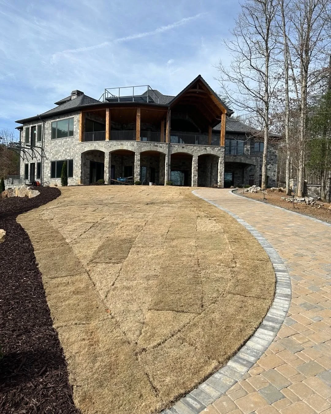 Back side with cart path to dock