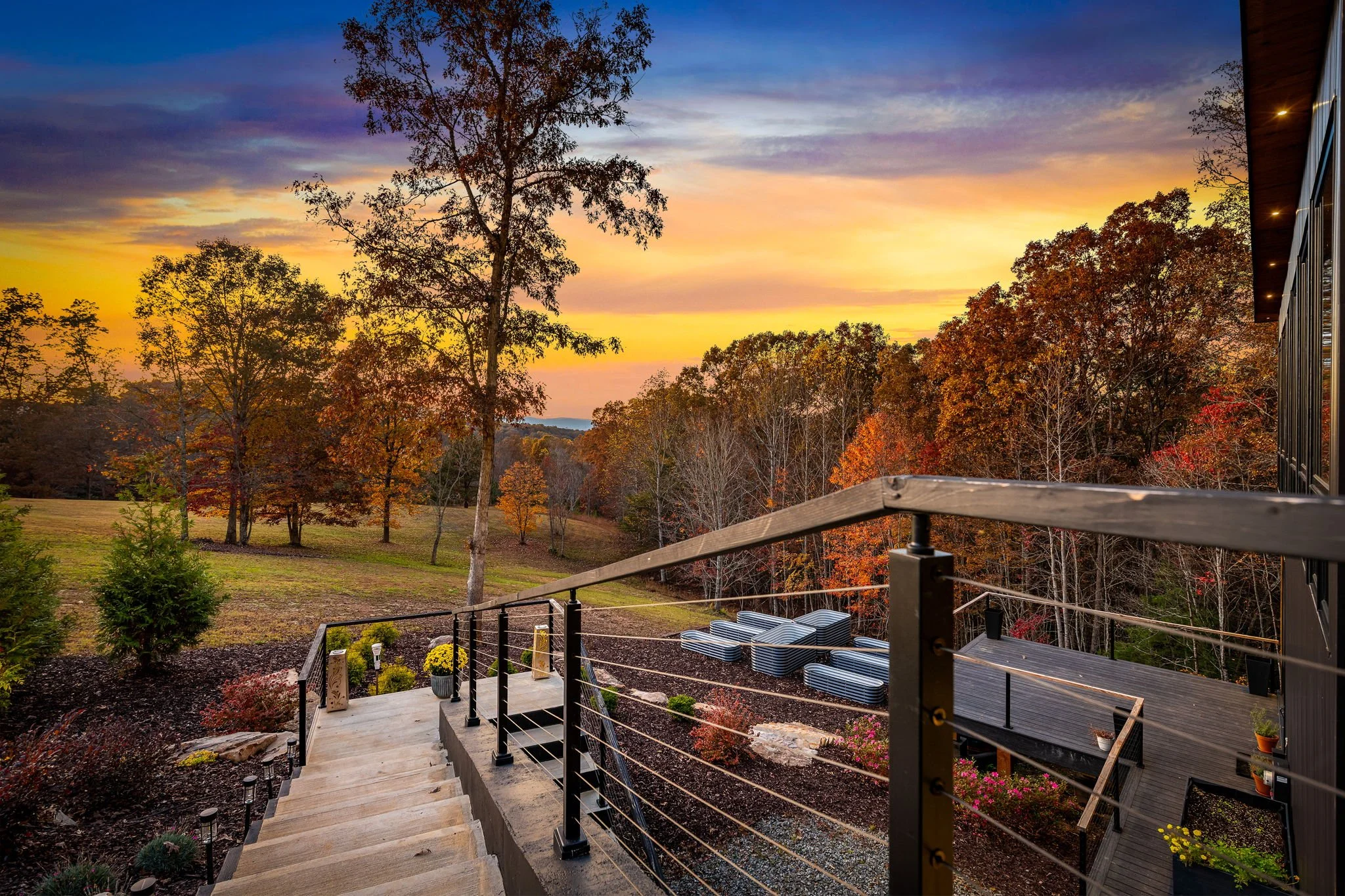 Metal work on exterior 