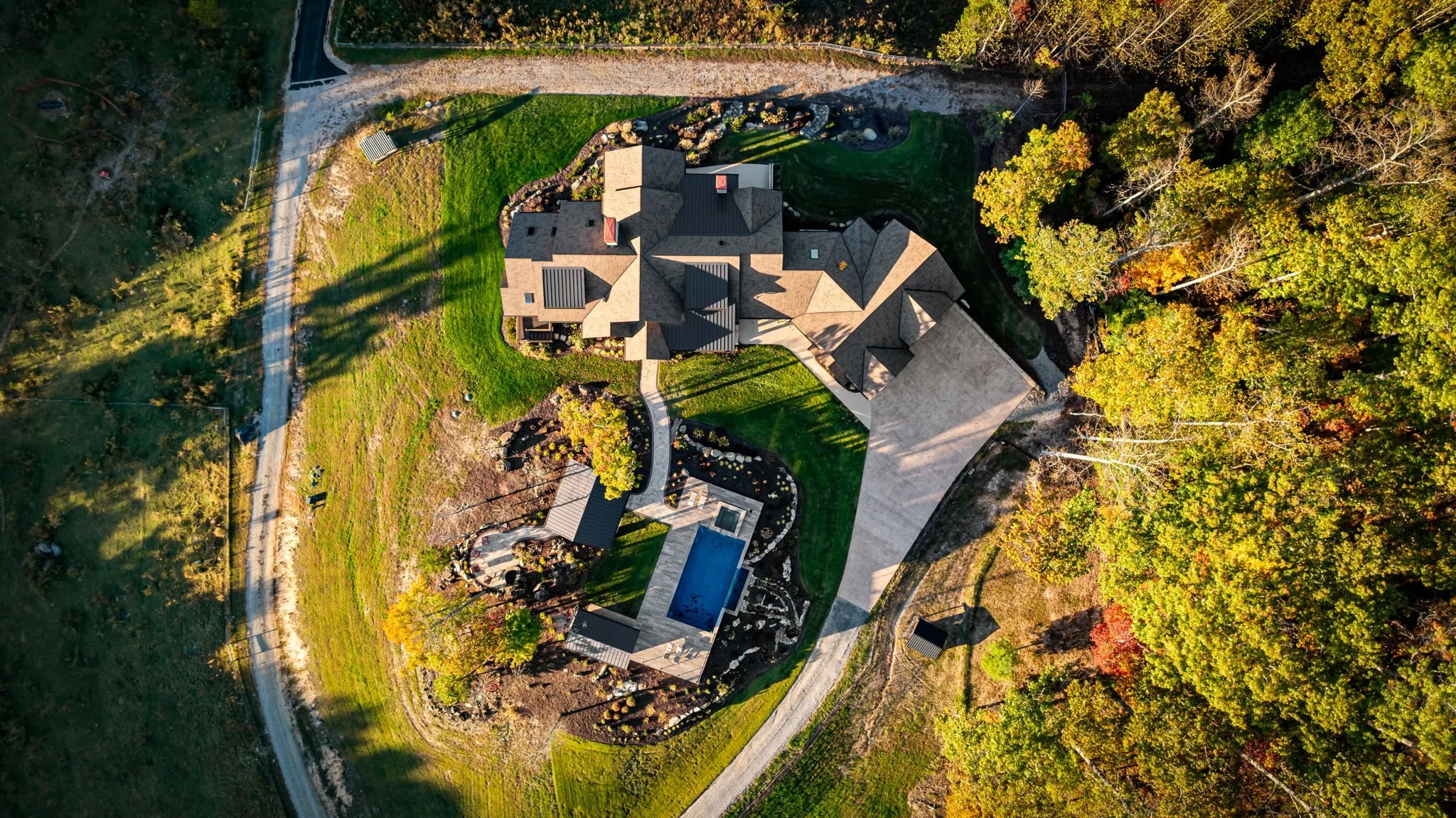 Ariel view of Blue Ridge, Georgia home 