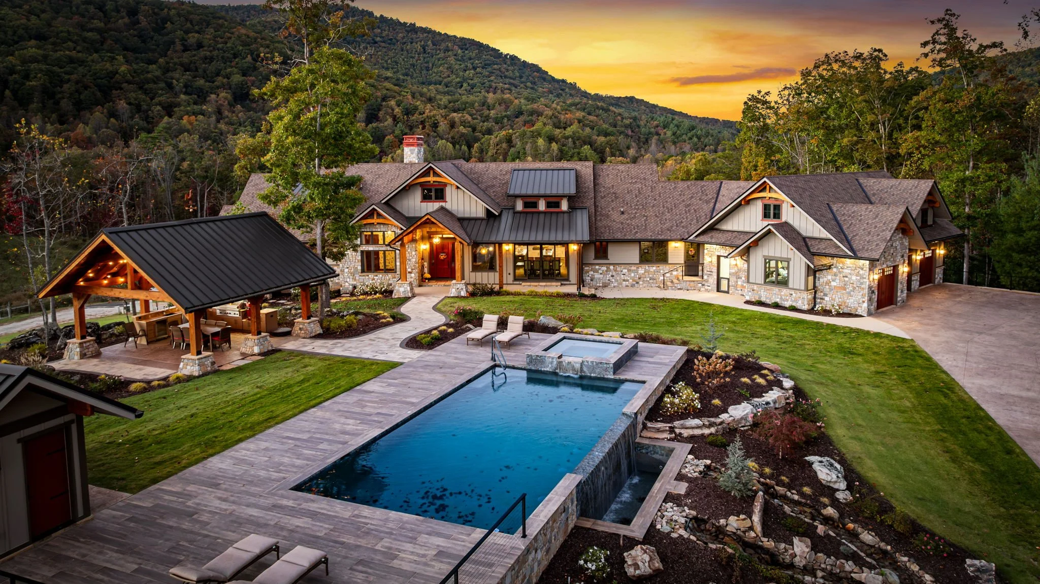 Mountain home with pool
