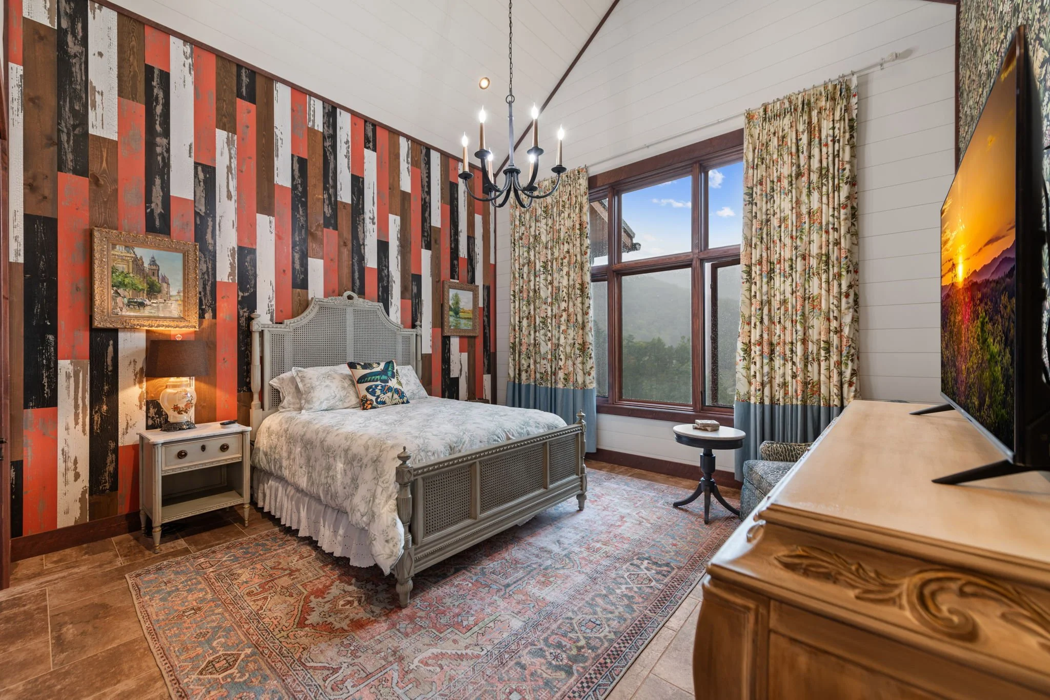 Bedroom with mountain view