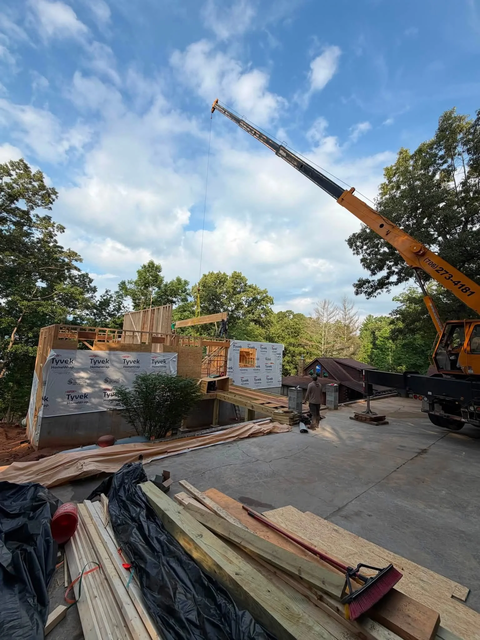 main beam set for roof