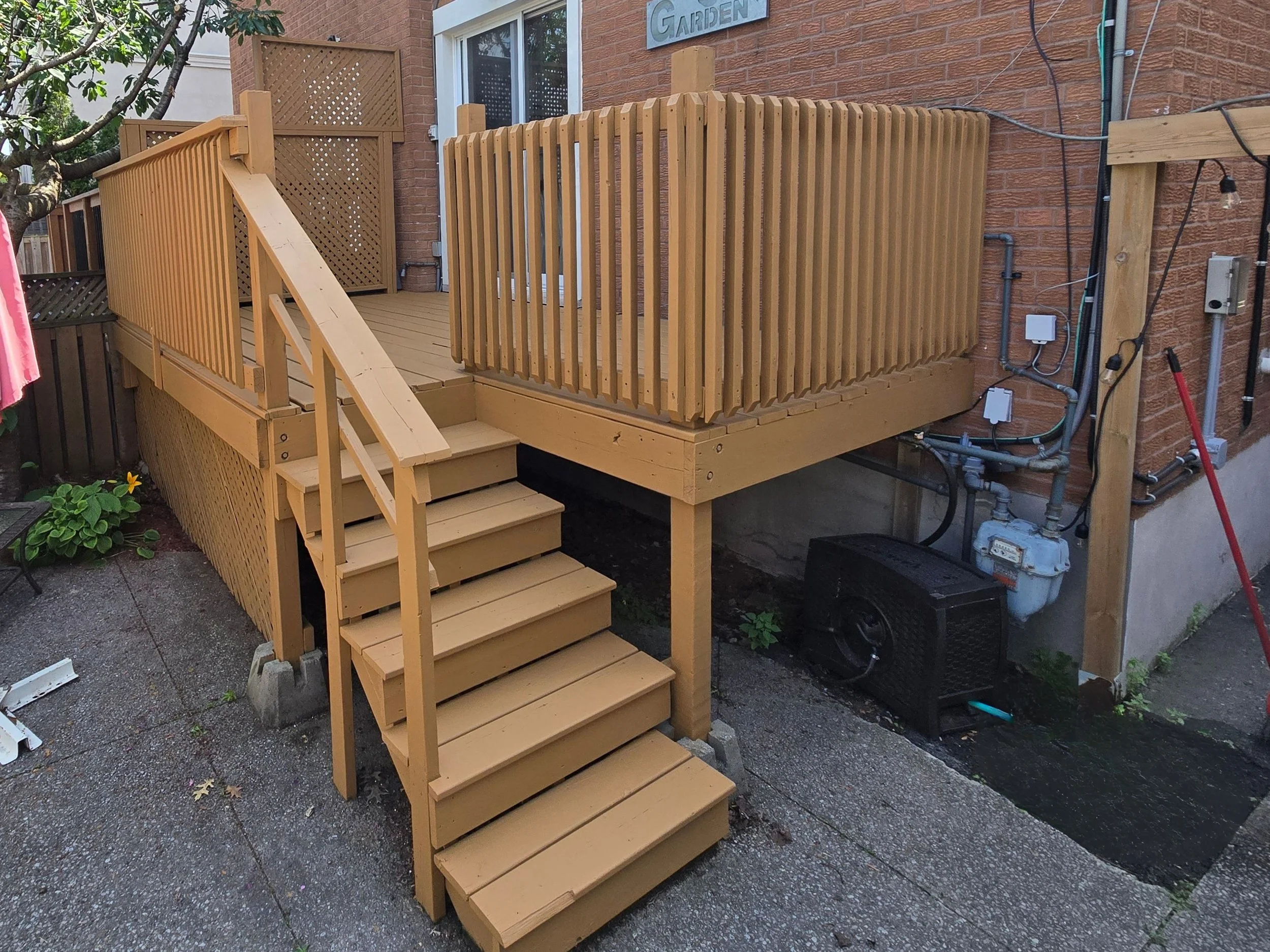 
Wood deck - after.  Looking uniform and refreshed!