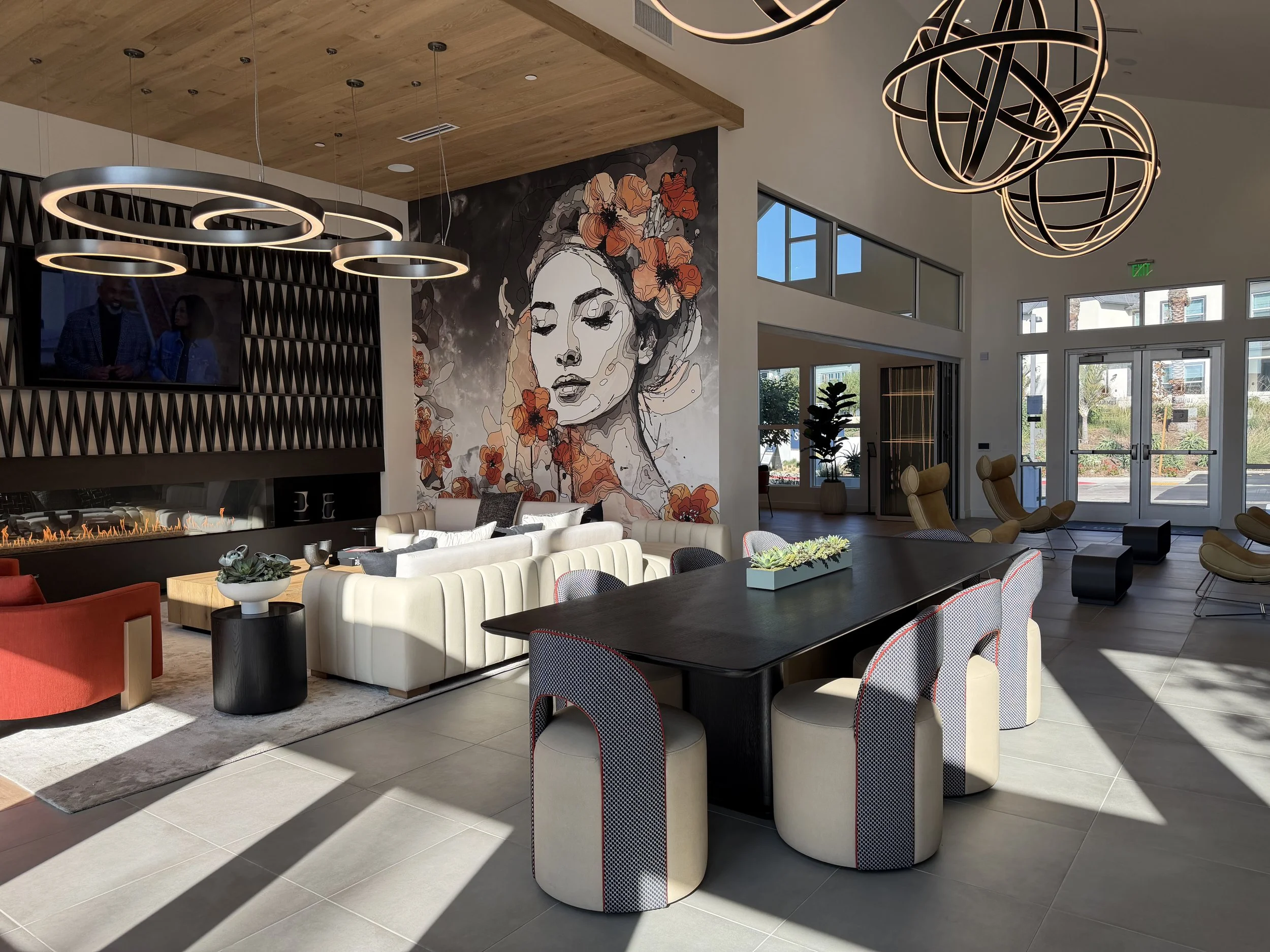 PAC STUDIO_Modern Amenity rich clubhouse_Impactful Graphics_Artwork_Social Lounge