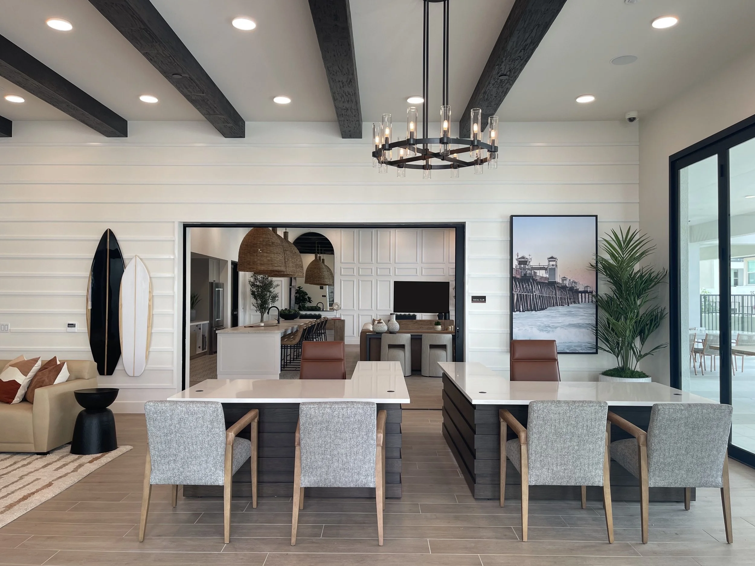 PAC STUDIO_ Modern Coastal Clubhouse Interiors_Boutique community