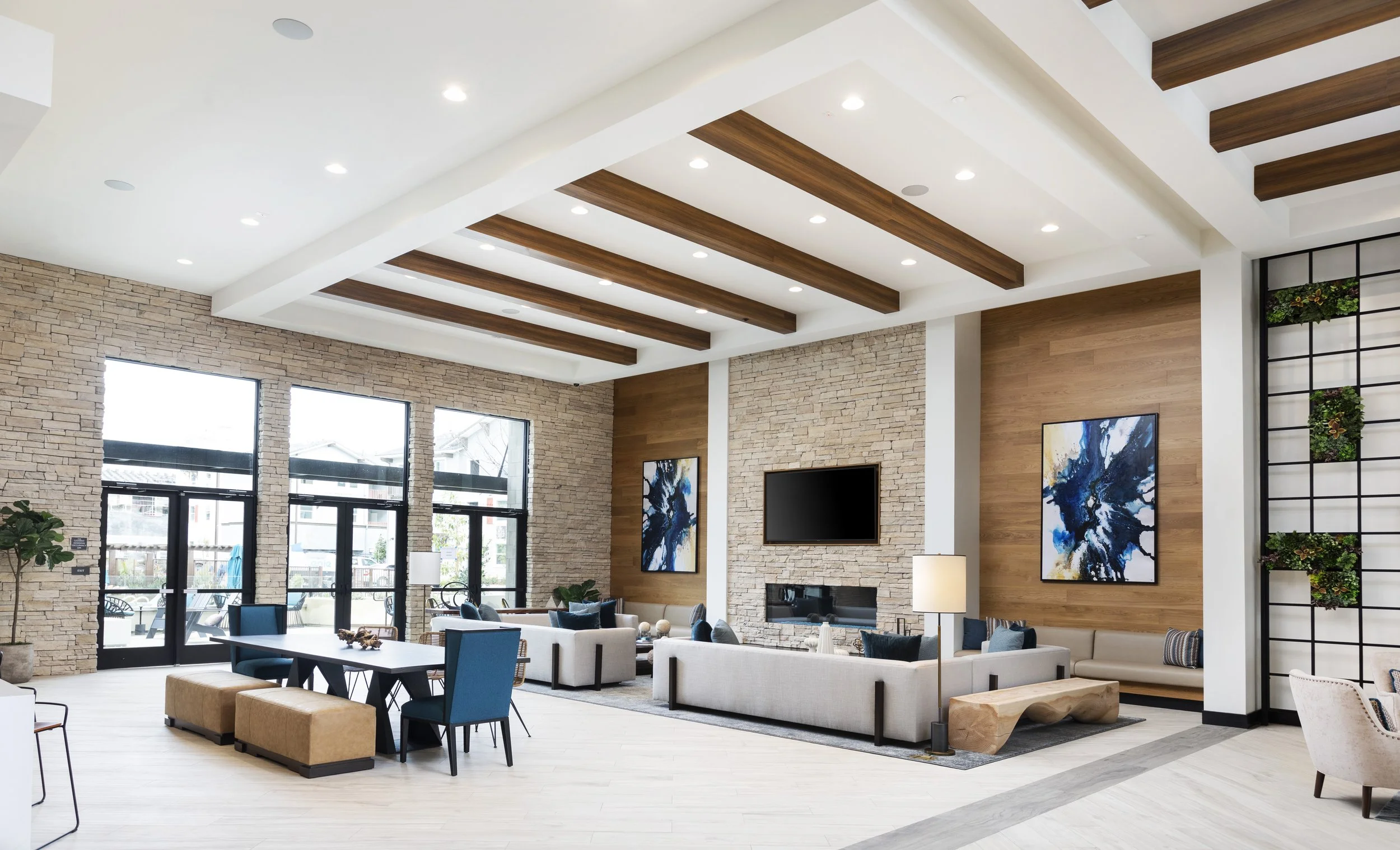 PAC STUDIO_Escaya_Multifamily_Clubhouse Lounge_Interior Design_Ceiling Details