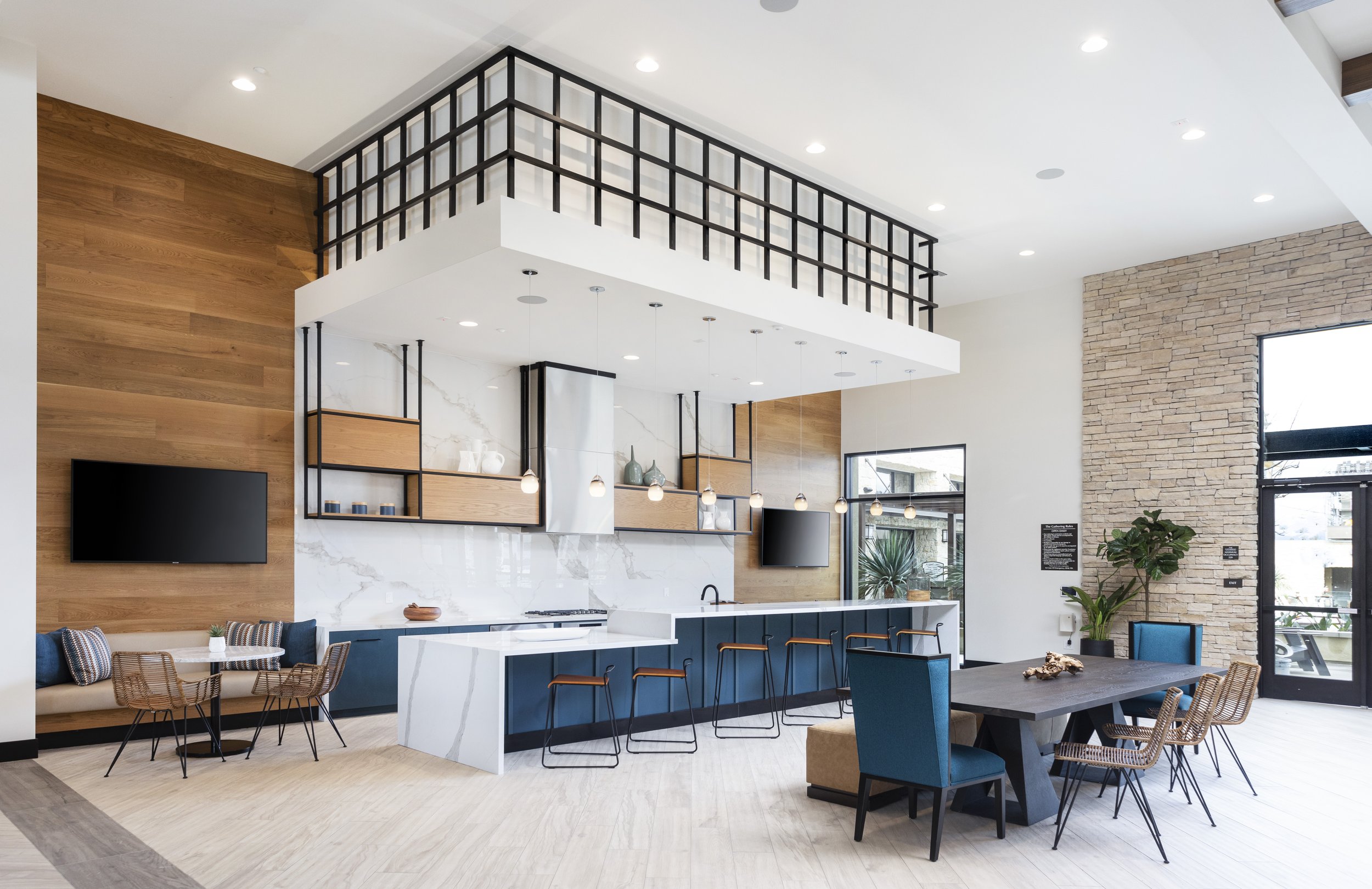 PAC STUDIO_Escaya_Multifamily_Clubhouse Lounge_Interior architectural detail_Dining