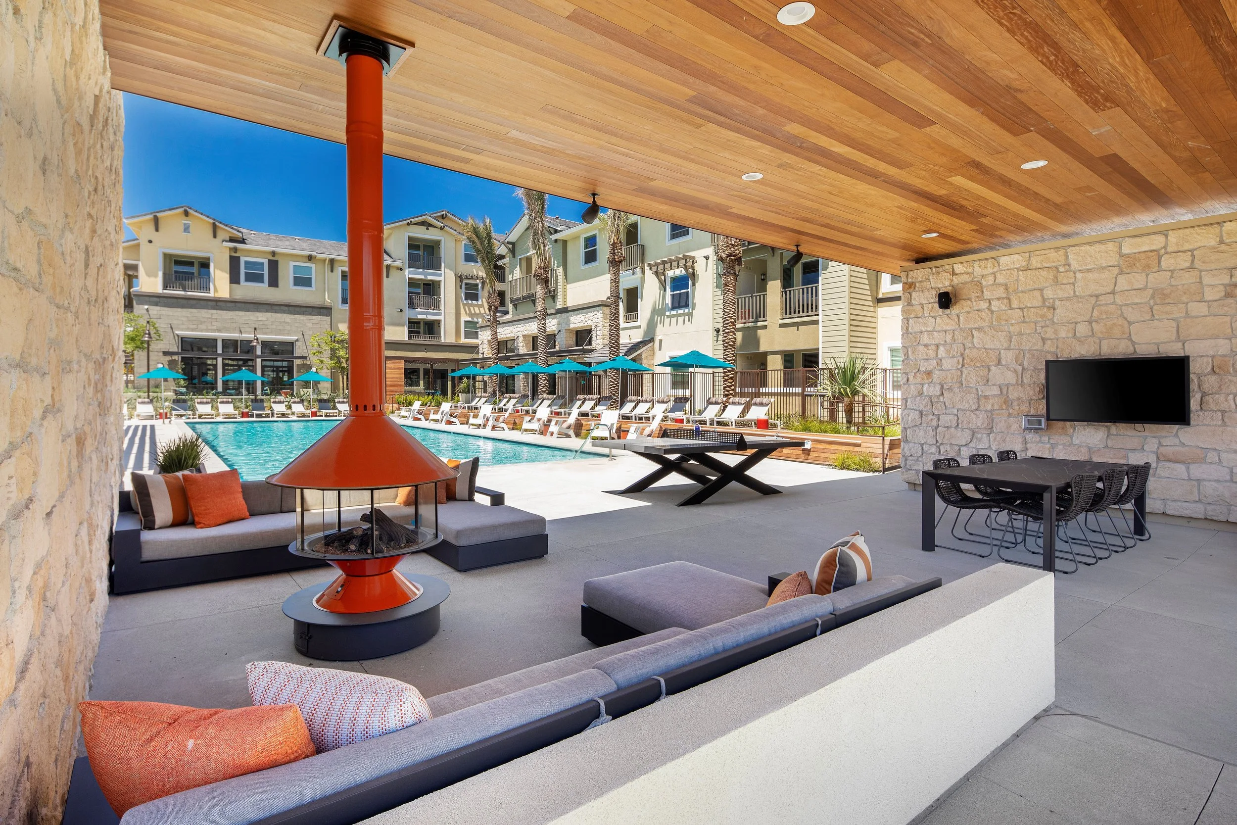 PAC STUDIO_Escaya_Multifamily_Pool Deck_cabana_FF&E