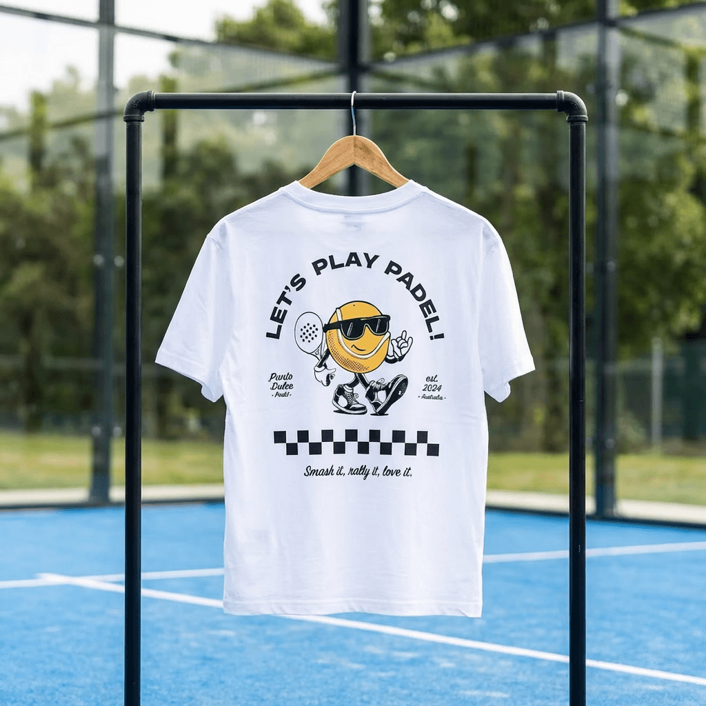 white padel shirt punto dulce ball.png
