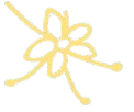 A simple, abstract, yellow doodle resembling a flower or star shape.