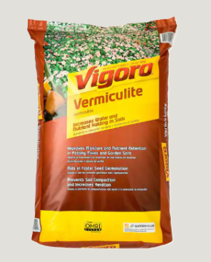 Bag of Vigoro Vermiculite with yellow and red label
