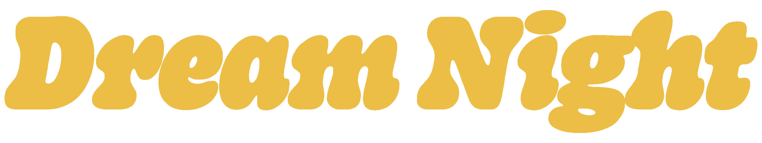 The word 'Dream' written in stylized, bold, yellowish-golden font.