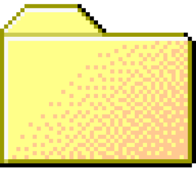 A yellow clipboard with a gradient pixel pattern on the paper.