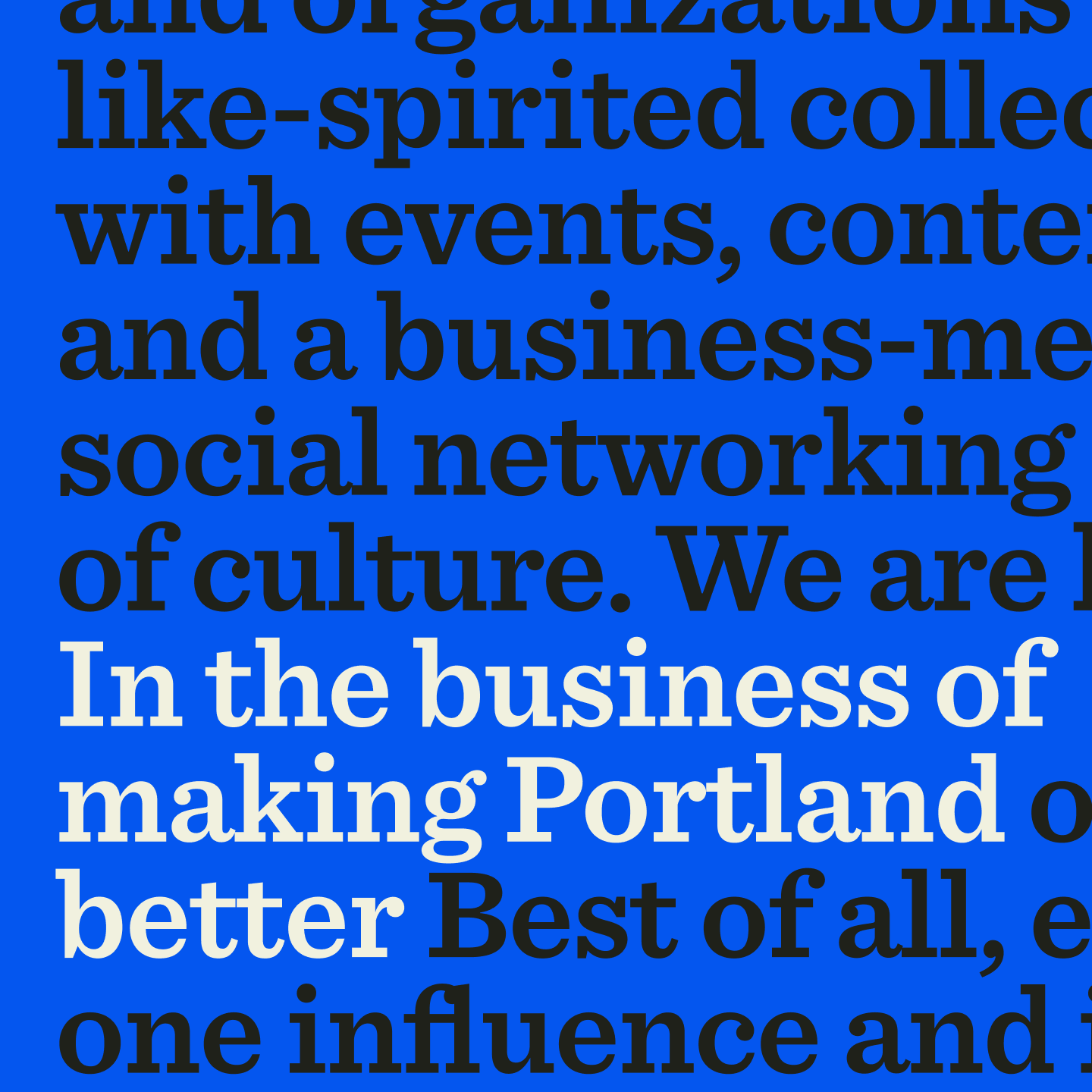 Close-up of text with phrases related to social networking, culture, and business from a printed or digital document.