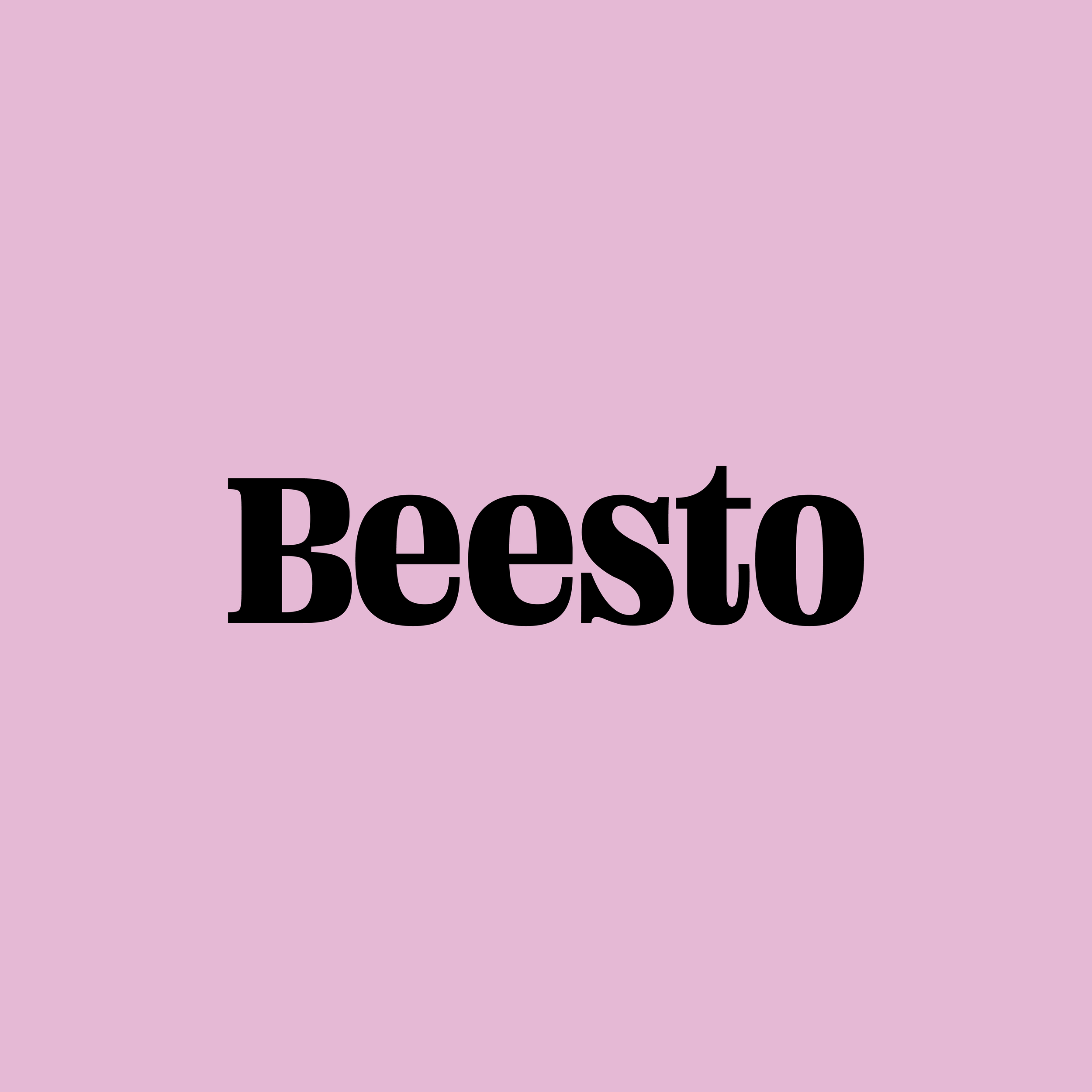 Pink background with large black text saying 'Posteo'