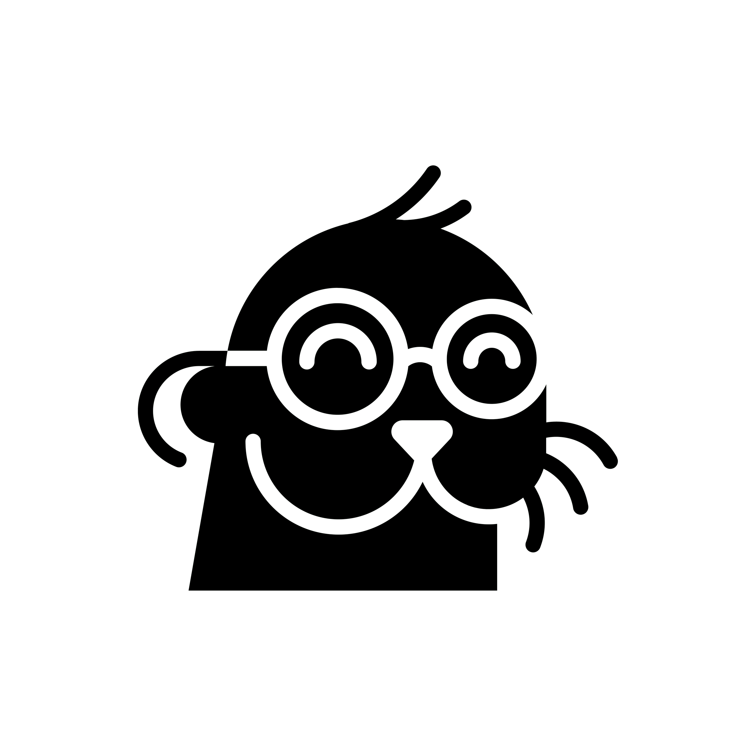 A line drawing of a pig with rainbow lines on a black background.
