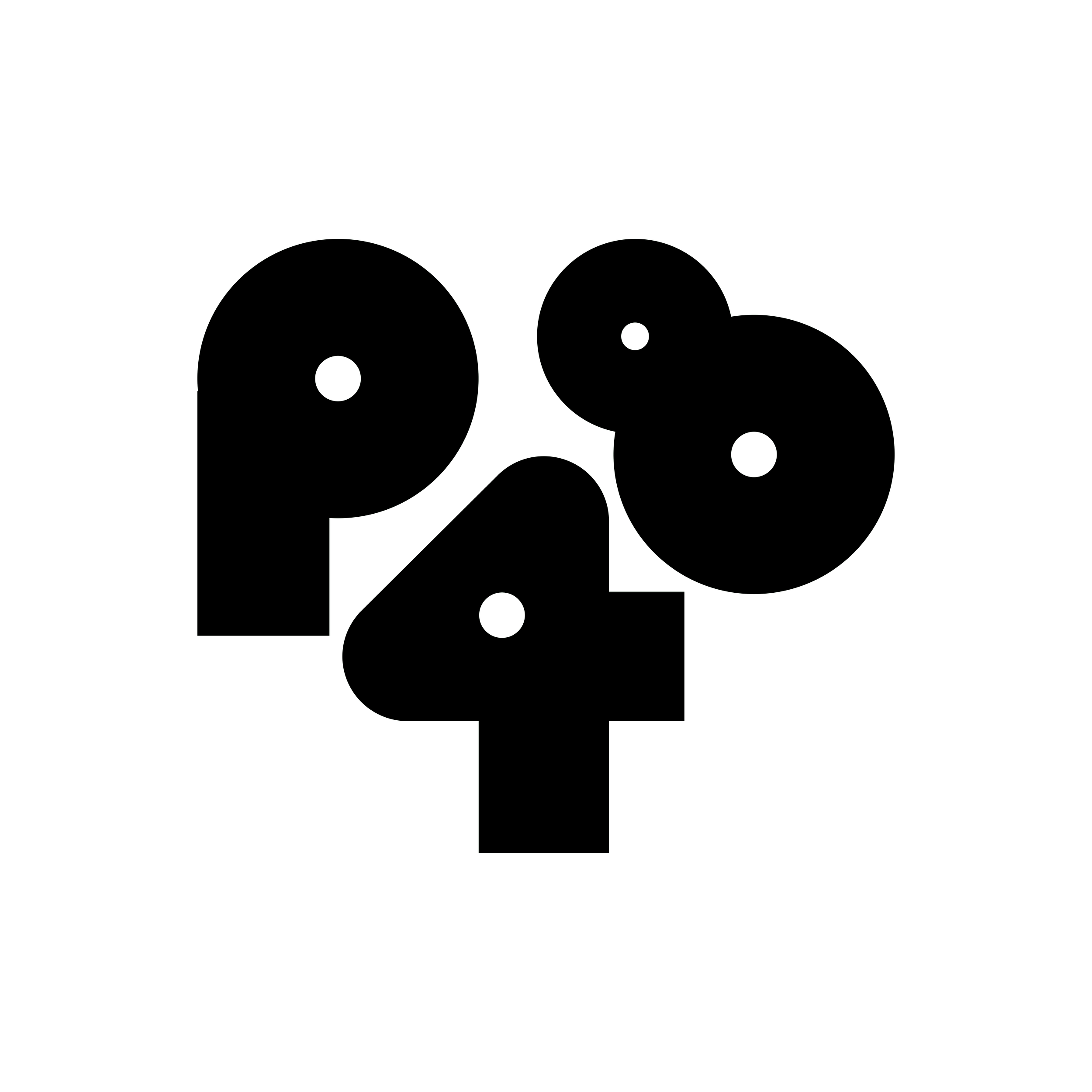 Black background with several overlapping transparent circles of different sizes and some faint lines connecting them.