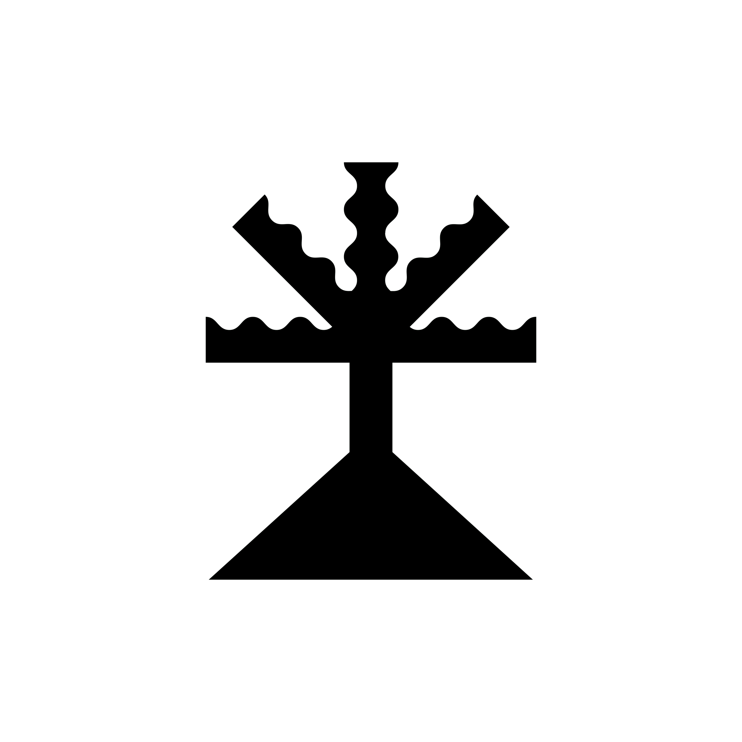 Line drawing of a stylized logo with the word 'FARM' below a symmetrical design of plant-like shapes.