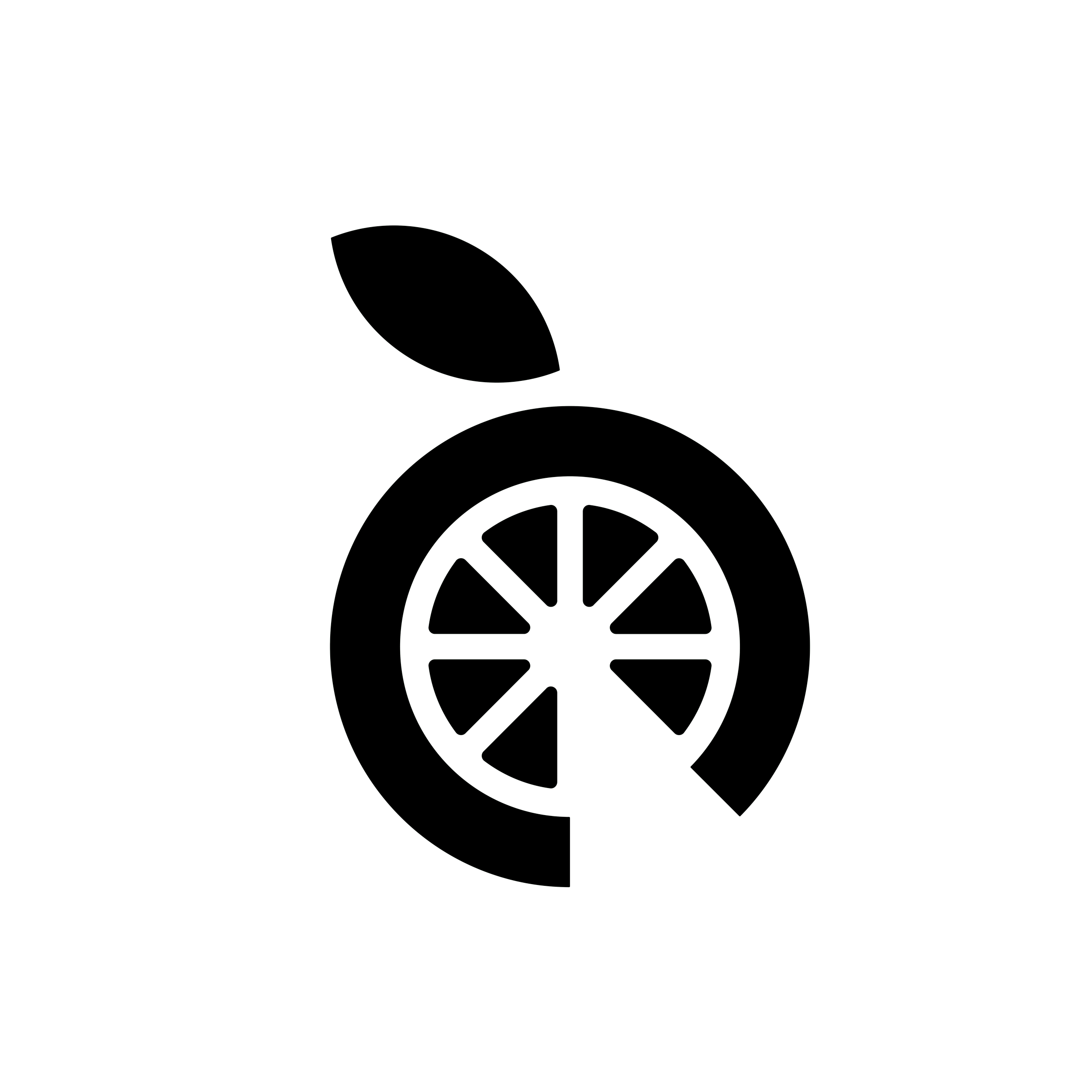 A black silhouette of a cartoon-style fish with outlined features against a black background.