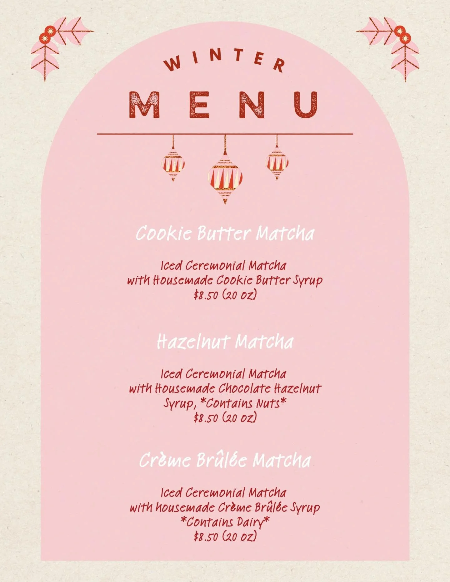 Starting tomorrow!! This has to be one of my favorite special menus yet ✨ and believe me, you won&rsquo;t want to miss it. 

Cookie Butter is a fan fav &amp; highly requested allllll the time plus it&rsquo;s one of my personal favs. 

Hazelnut is ins