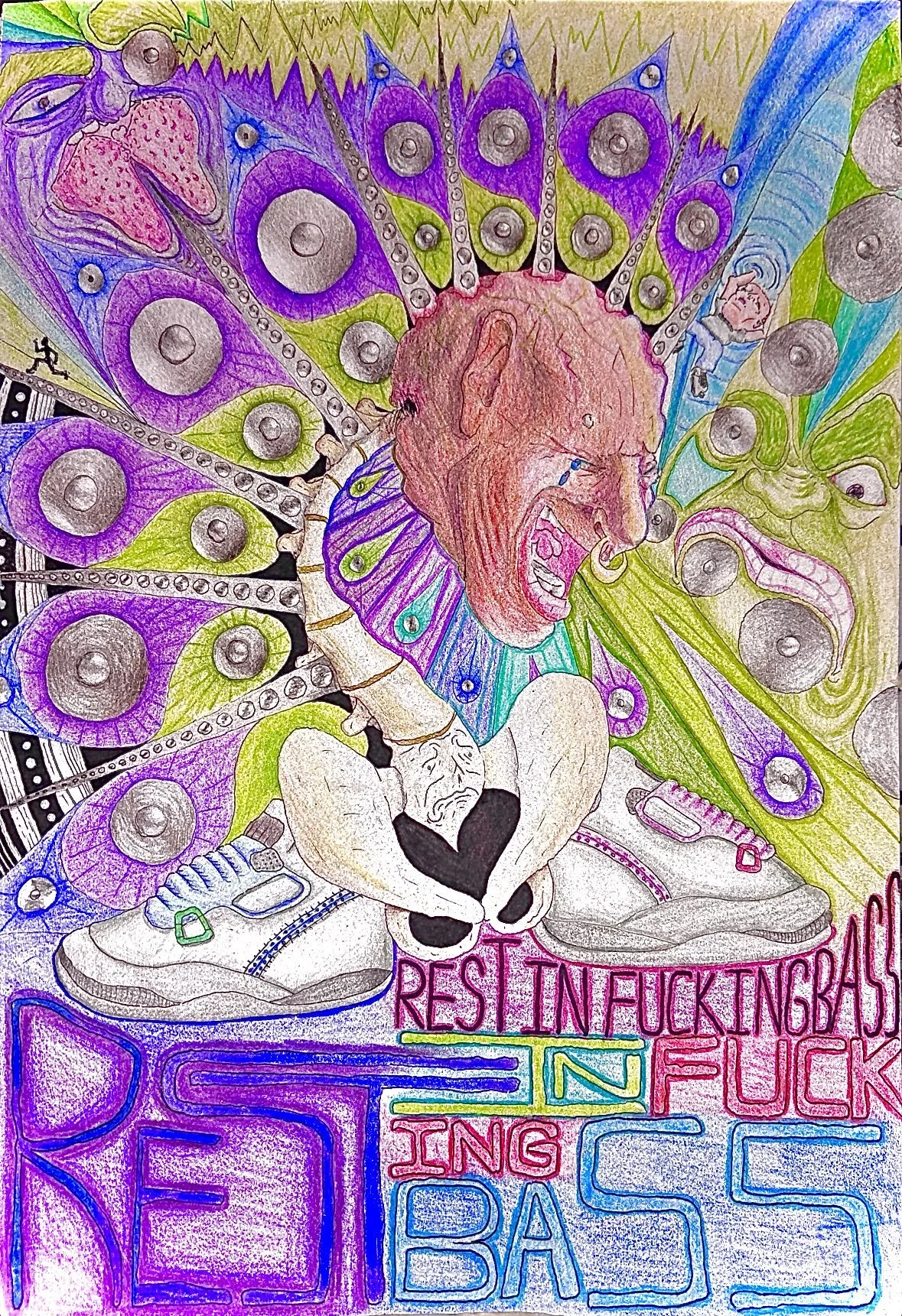 The Bass of a Peacock: 9.7-14 inch print