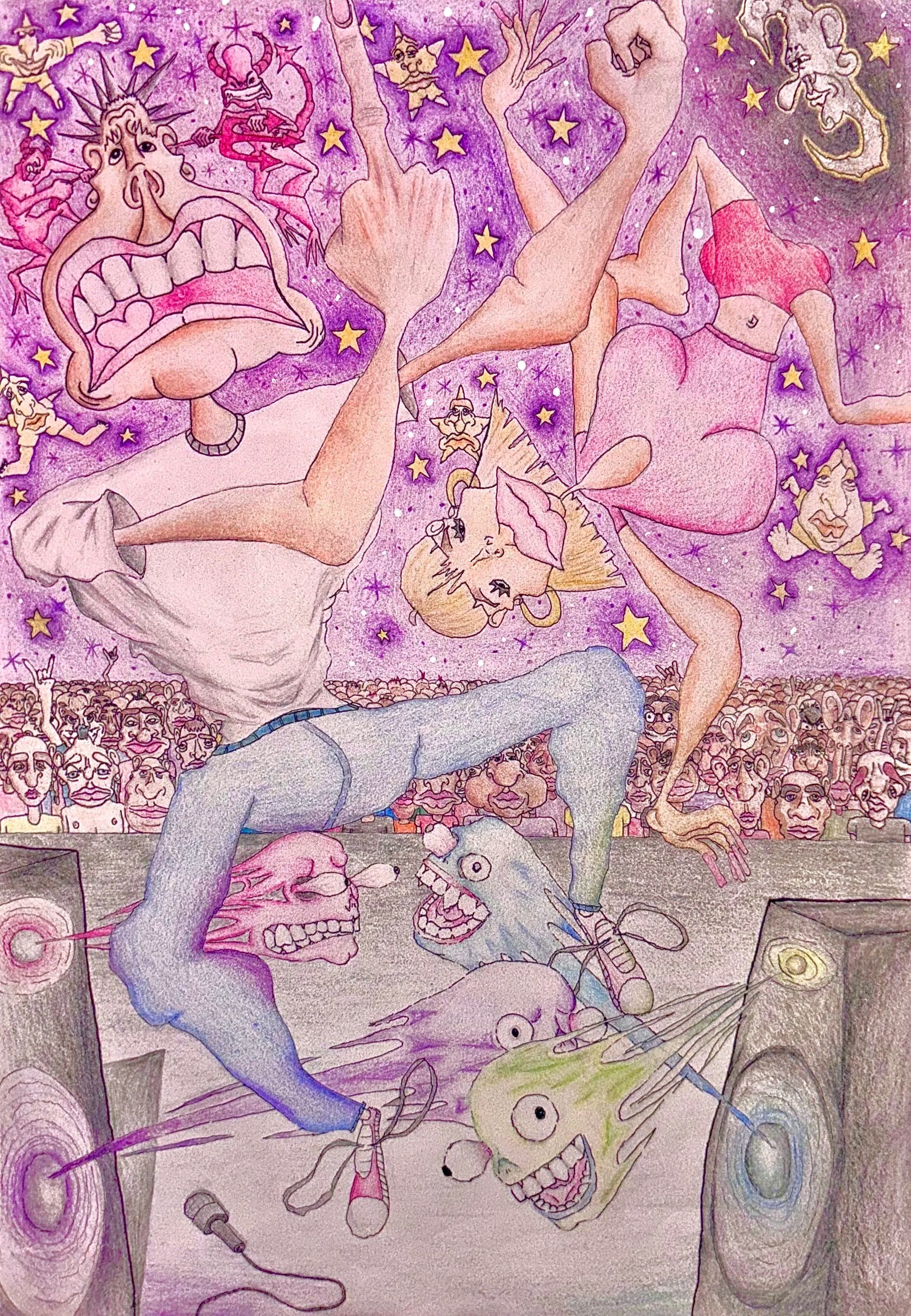 RockStarry Night: 9.7-14 inch print