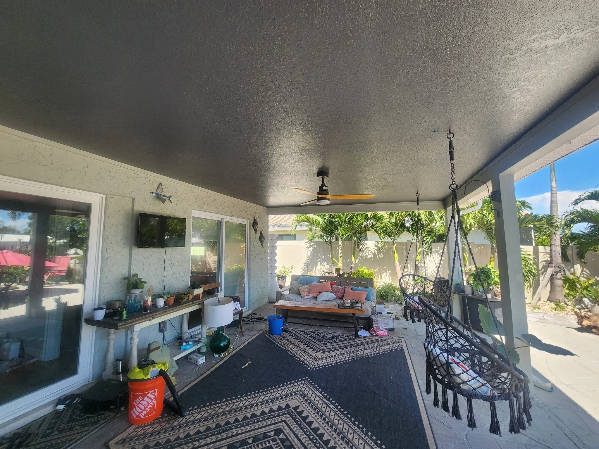 🌿✨ BACK PORCH REFRESH ✨🌿

New furniture. New fan. Fresh pillows.
Out with the clutter, in with the cozy!

This porch went from forgotten to fabulous with just a few intentional updates:
✅ Swapped out tired furniture for a fresh new setup
✅ Installe