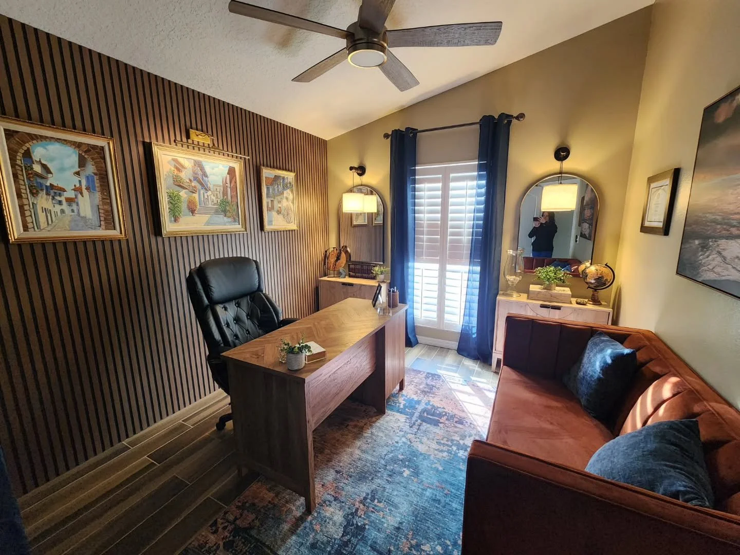 🩺✨ Fresh new home office for a busy doctor! A space created for home calls, studying, research, and a place to unwind after long days. Thoughtfully designed to be functional, organized, and calming &mdash; because even those helping others need a sp