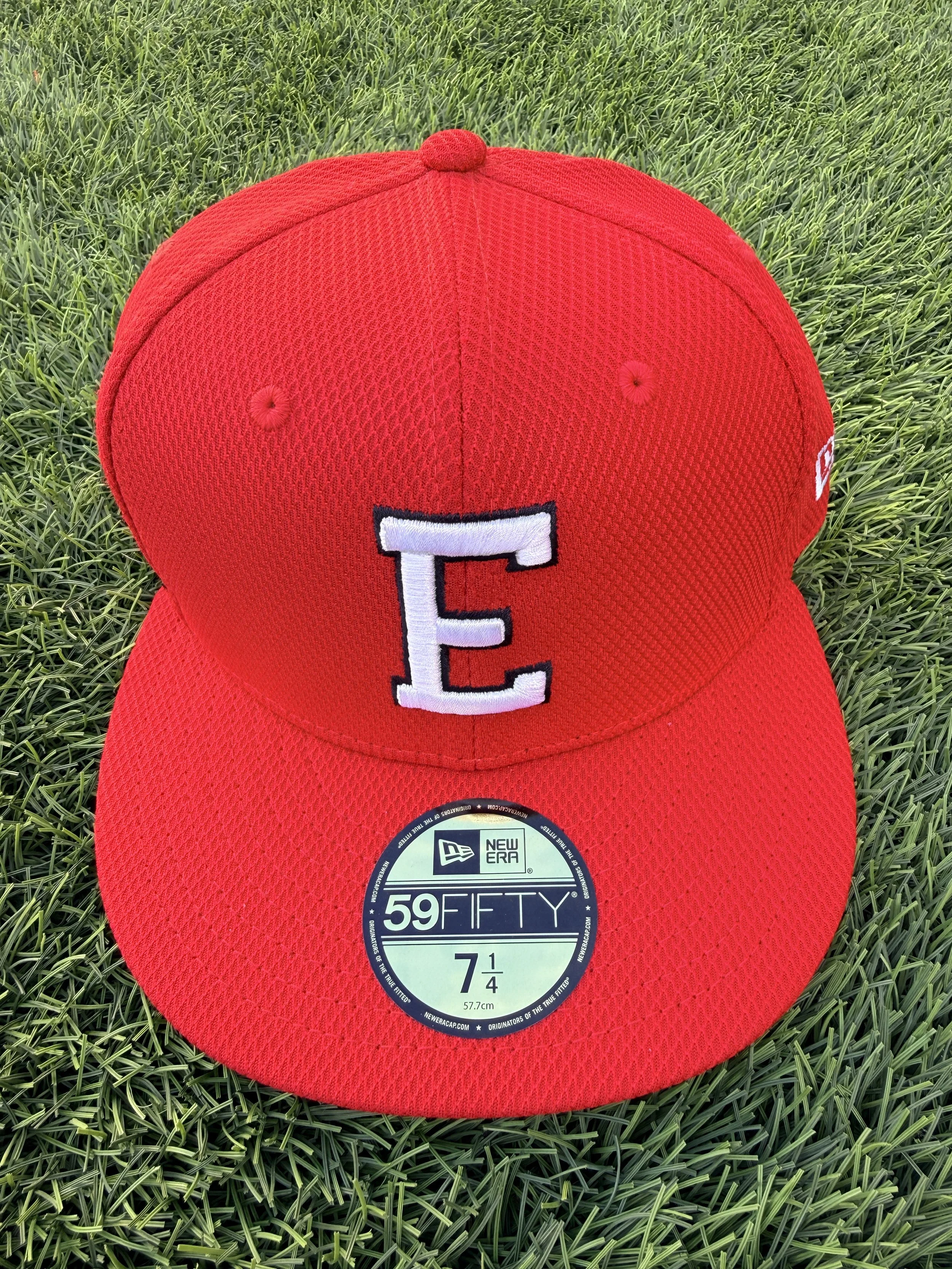 Size 7 1/4 Red "E" Hat