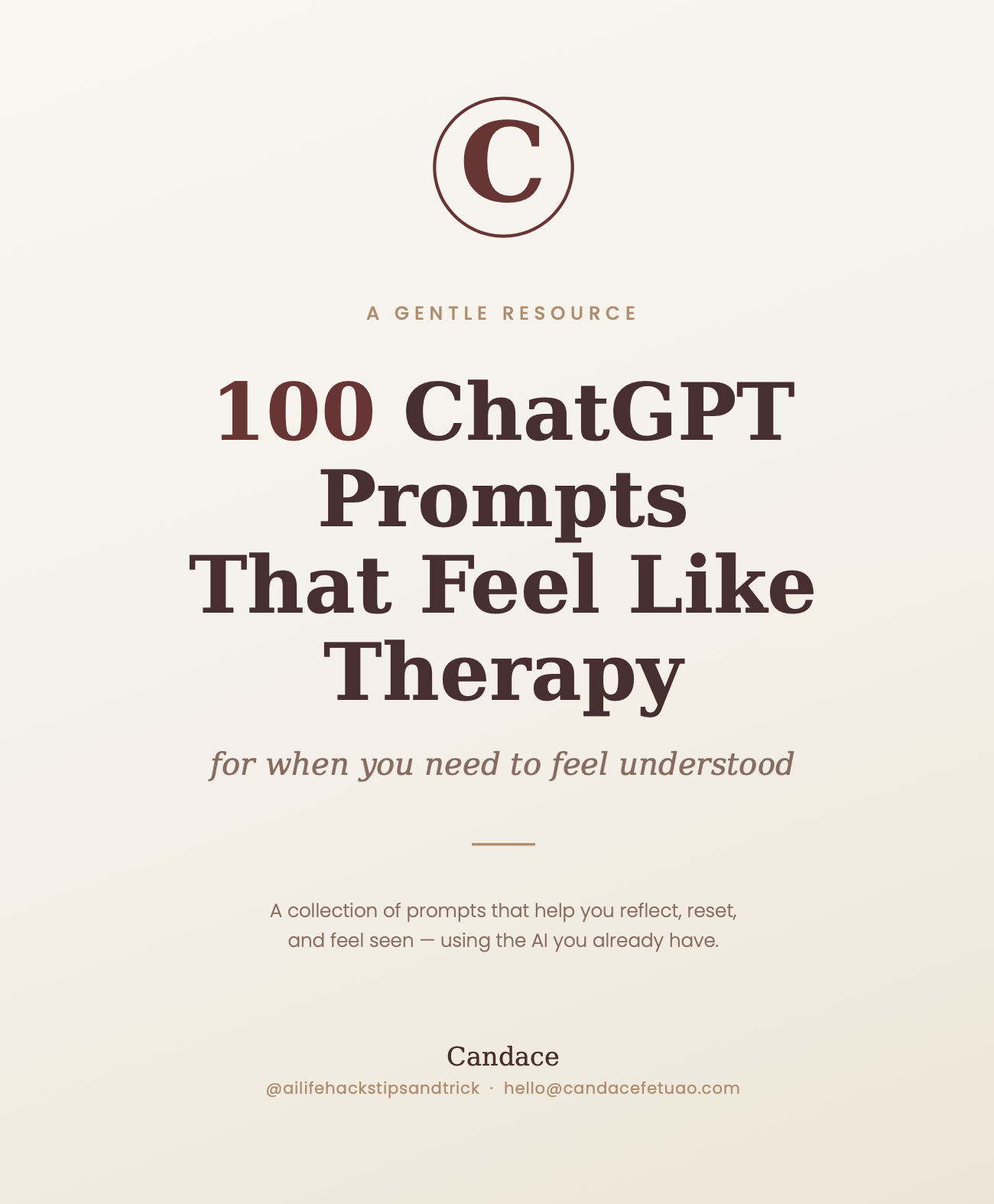 100 ChatGPT Prompts That Feel Like Therapy