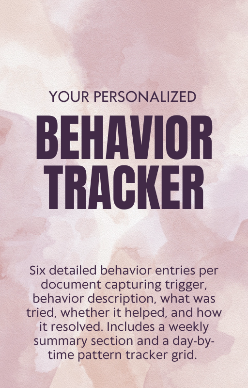 Behavior Tracking Log