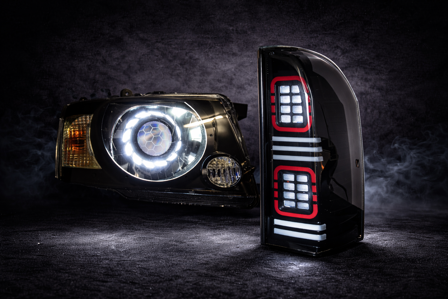 S4 Patrol Custom Headlight + Taillight Bundle