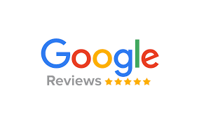 Logo Google avec le mot Reviews et cinq étoiles dorées en dessous