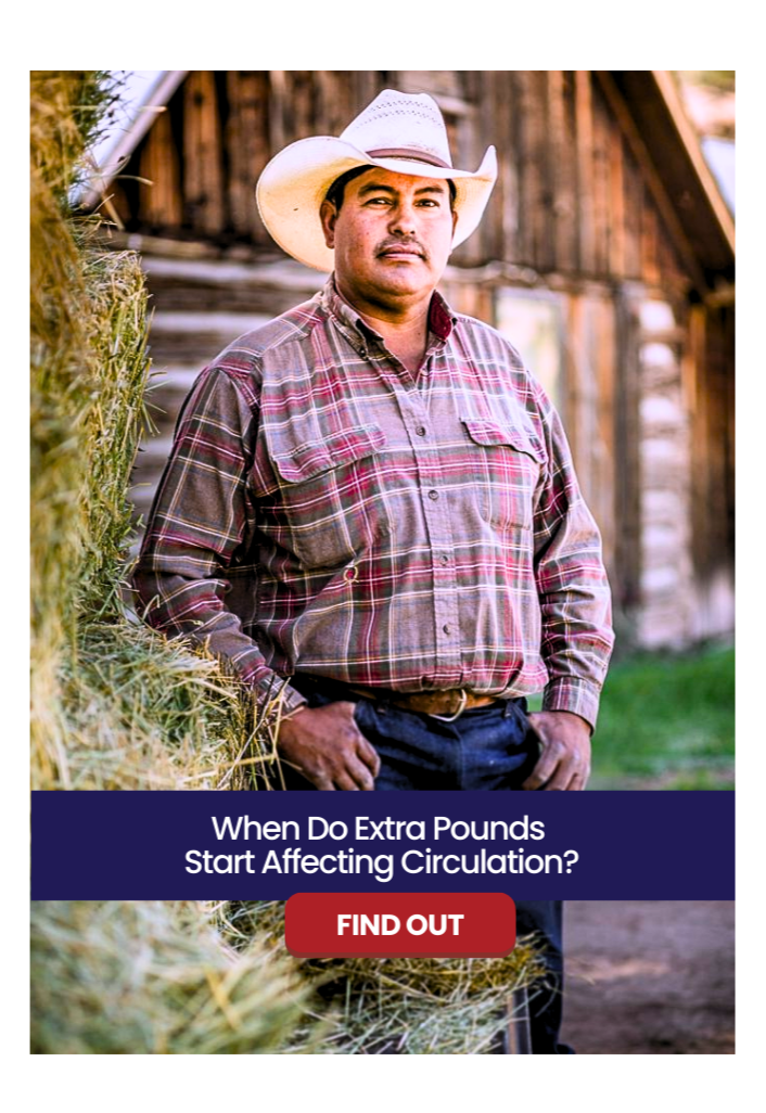 man standing outdoors representing how excess weight can affect circulation and vascular health