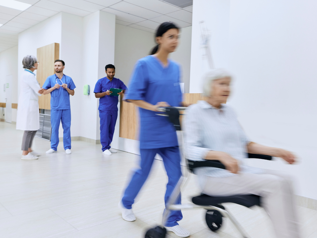 patient receiving vascular care in outpatient office-based lab environment instead of hospital