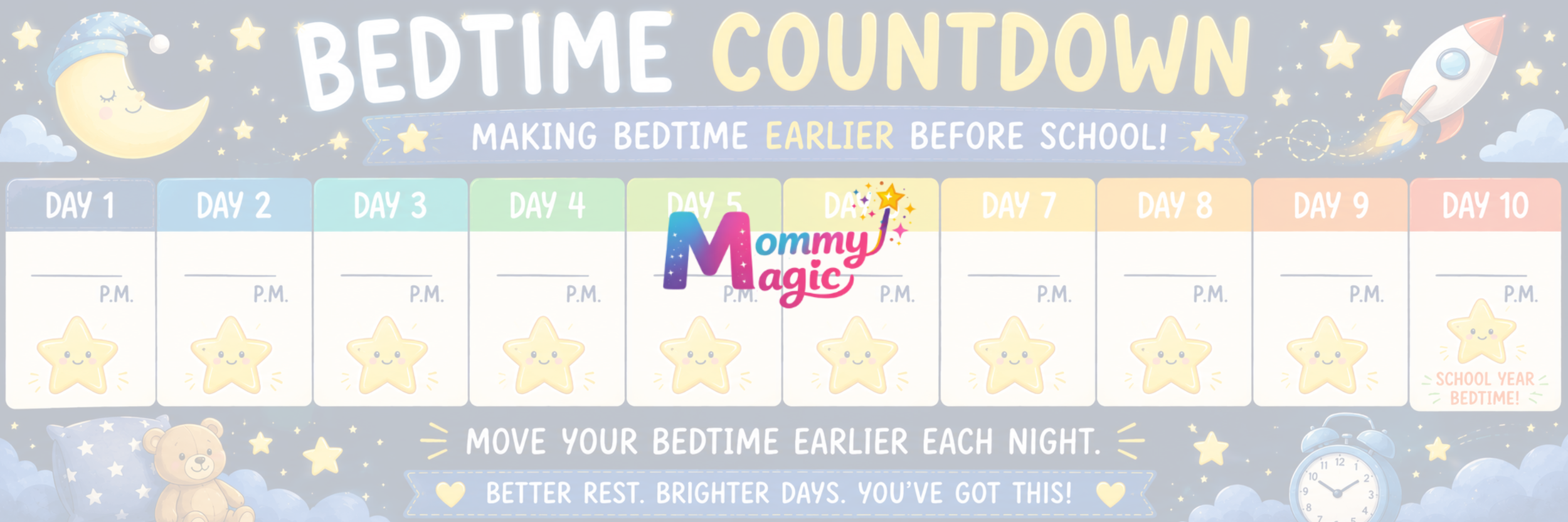 Bedtime Countdown Template