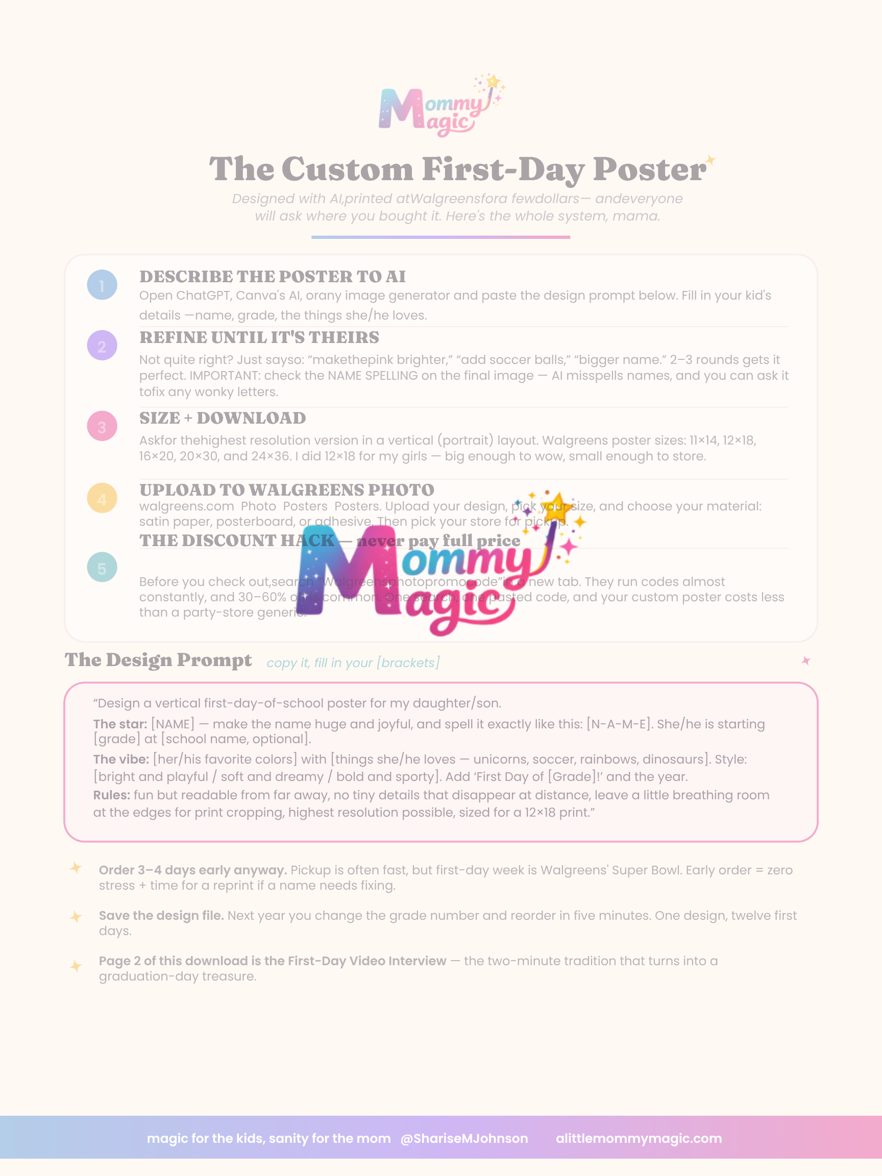 The First-Day Poster + Video Interview Kit