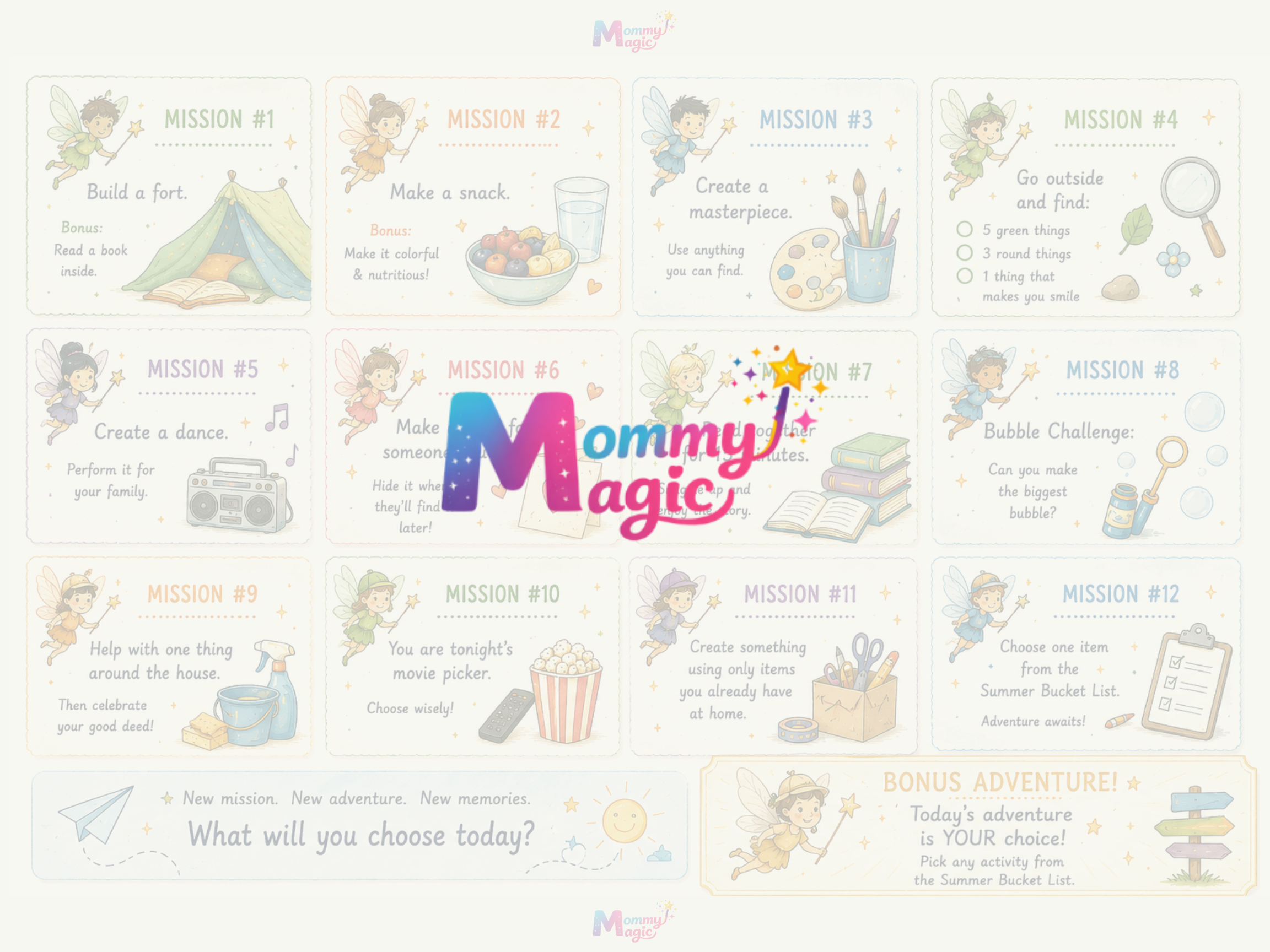 Mommy Magic: Boredom Fairy Printables